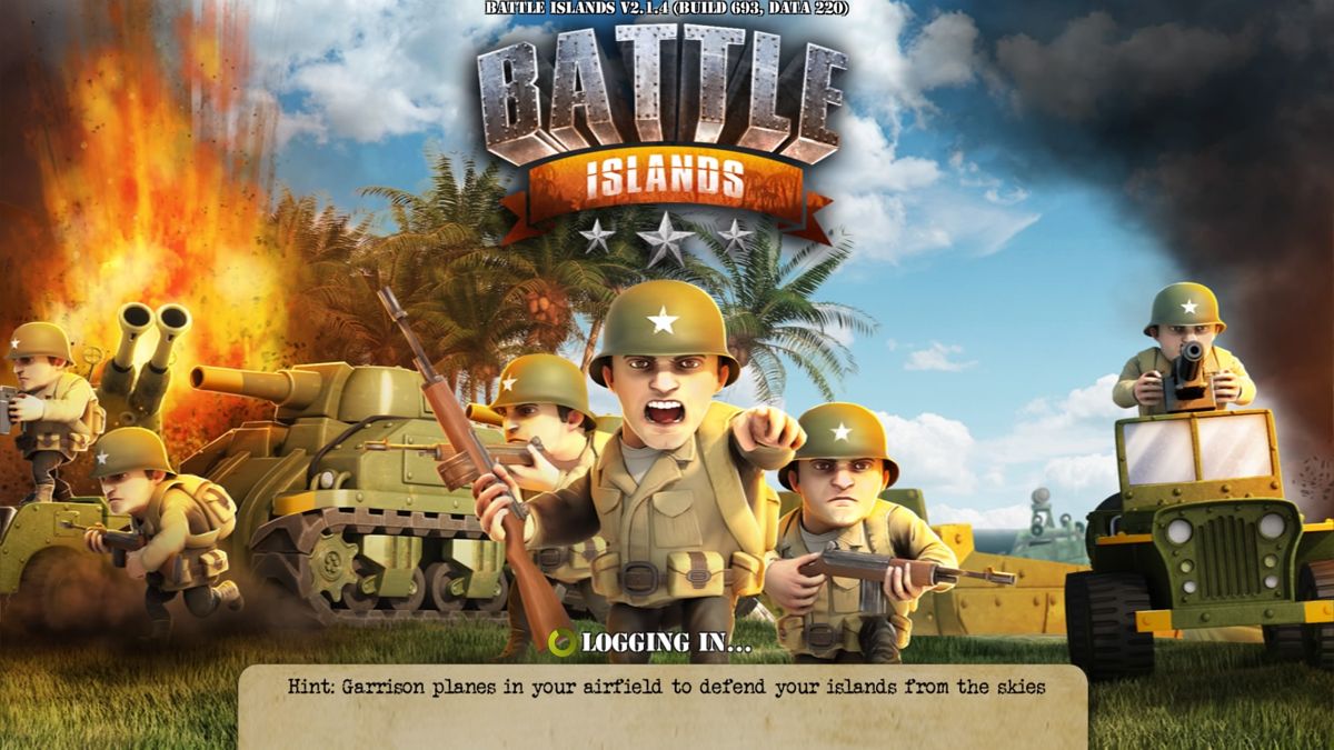 Battle Islands (PlayStation 4) screenshot: Connecting to a server and logging in.