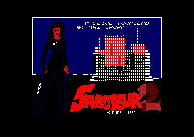 Saboteur II (Amstrad CPC) screenshot: Title screen