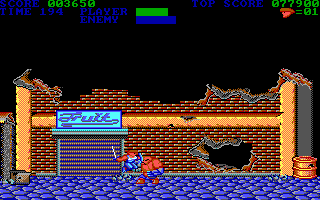 Trojan (DOS) screenshot: The first end of level boss (EGA)