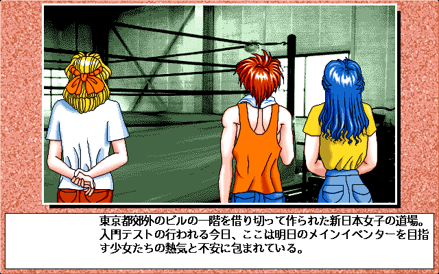 Screenshot of Wrestle Angels V1 (PC-98, 1995) - MobyGames