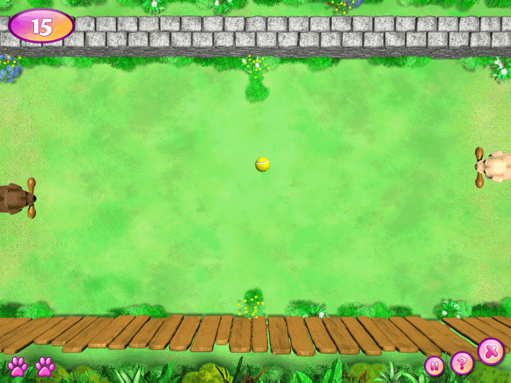 I Love Puppies! (Windows) screenshot: The Terrific Ball Game: Pong.