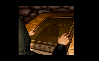 Black Sect (DOS) screenshot: Intro - an ancient book
