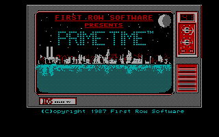 Prime Time (DOS) screenshot: Title screen