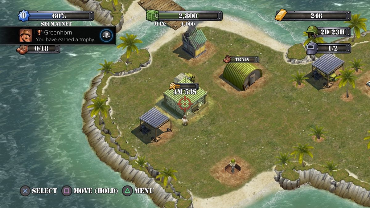 Battle Islands (PlayStation 4) screenshot: Earning trophies.