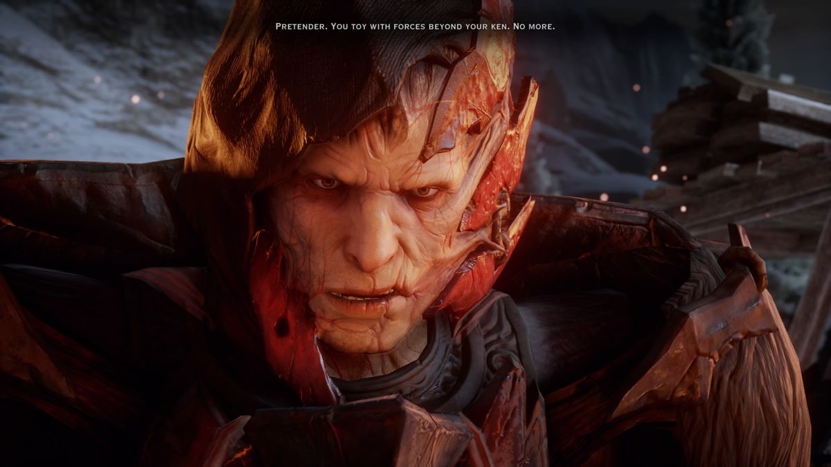 Dragon Age: Inquisition (PlayStation 4) screenshot: Corypheus is attacking the Inquisition with full power