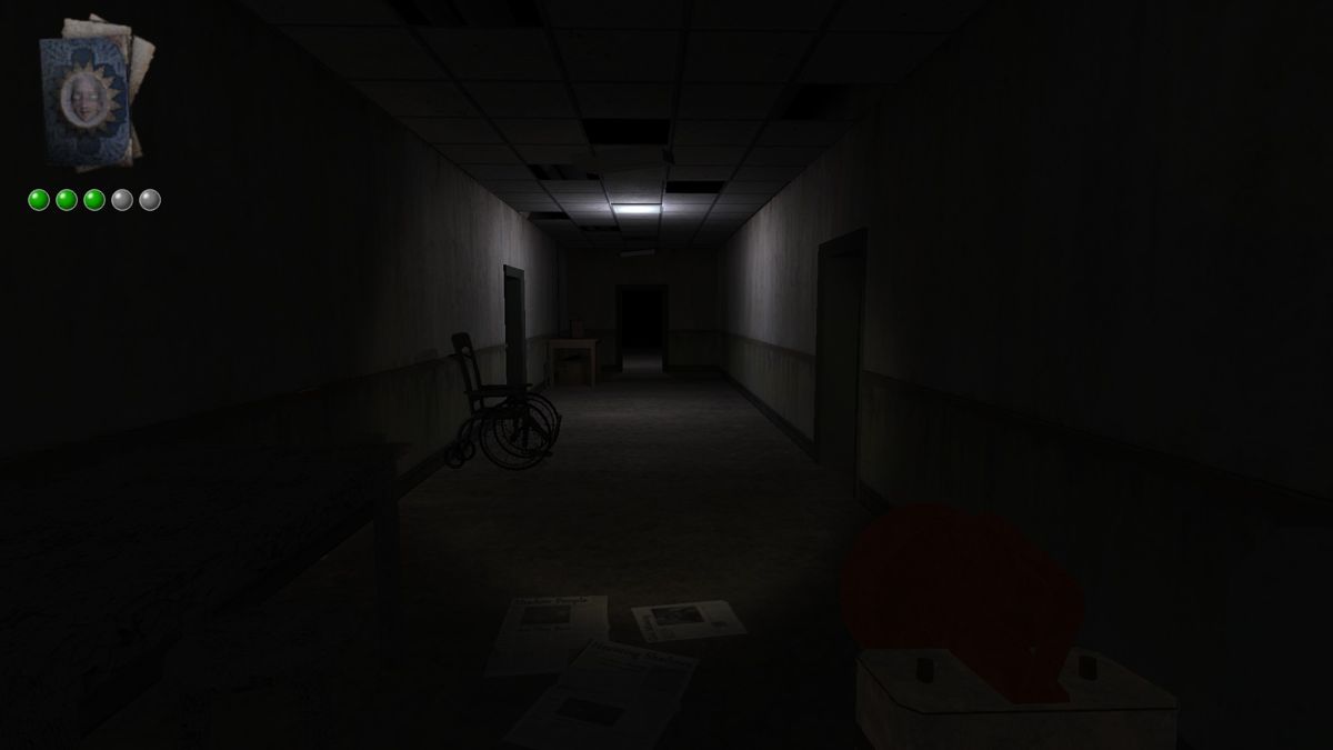 The Hat Man: Shadow Ward (Windows) screenshot: The game is pretty dark, even with your flashlight on. Auditory cues are really helpful.