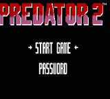 Predator 2 (Game Gear) screenshot: Main menu