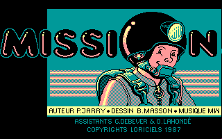 Mission (Amstrad CPC) screenshot: Title Screen