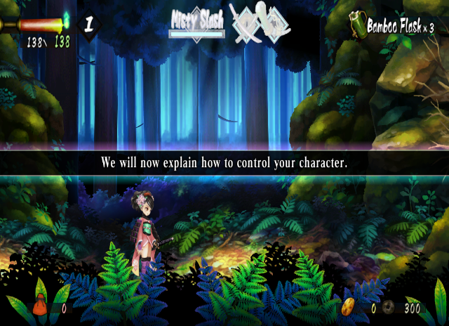Muramasa: The Demon Blade (Wii) screenshot: Let me warn you, this isn't the shortest tutorial ever...