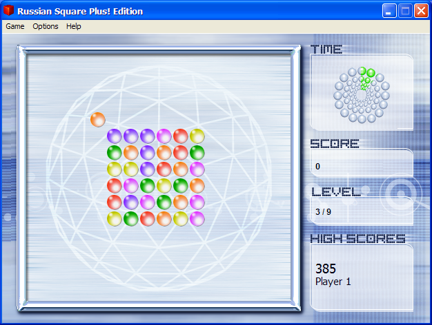 Microsoft Plus! for Windows XP (included games) (Windows) screenshot: Russian Square level 3: Candy theme