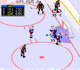 ESPN National Hockey Night (Genesis) screenshot: Choose what line you want in