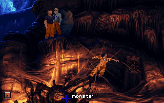 The Dig (DOS) screenshot: Maggie needs some help here!