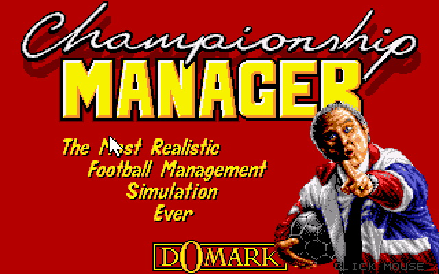Championship Manager (DOS) screenshot: Title screen