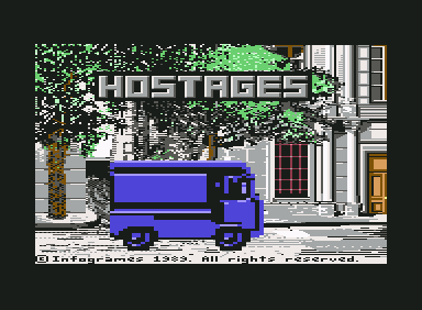 Hostage: Rescue Mission (Commodore 64) screenshot: Title Screen with S.W.A.T.