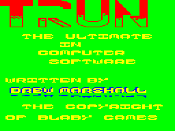 Trun (Dragon 32/64) screenshot: Loading screen