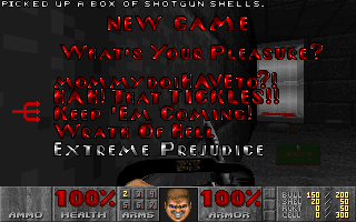 Hell to Pay (DOS) screenshot: Game difficulty selection.