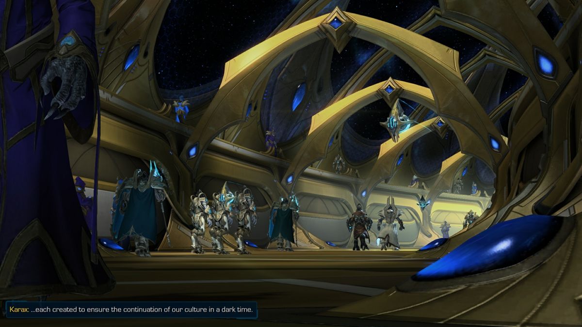 StarCraft II: Legacy of the Void (Windows) screenshot: Welcome aboard your new command ship - the Spear of Adun.