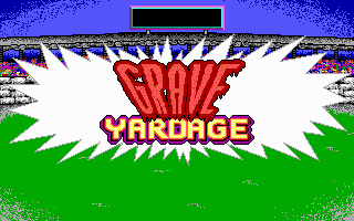 Grave Yardage (DOS) screenshot: Title screen (EGA)