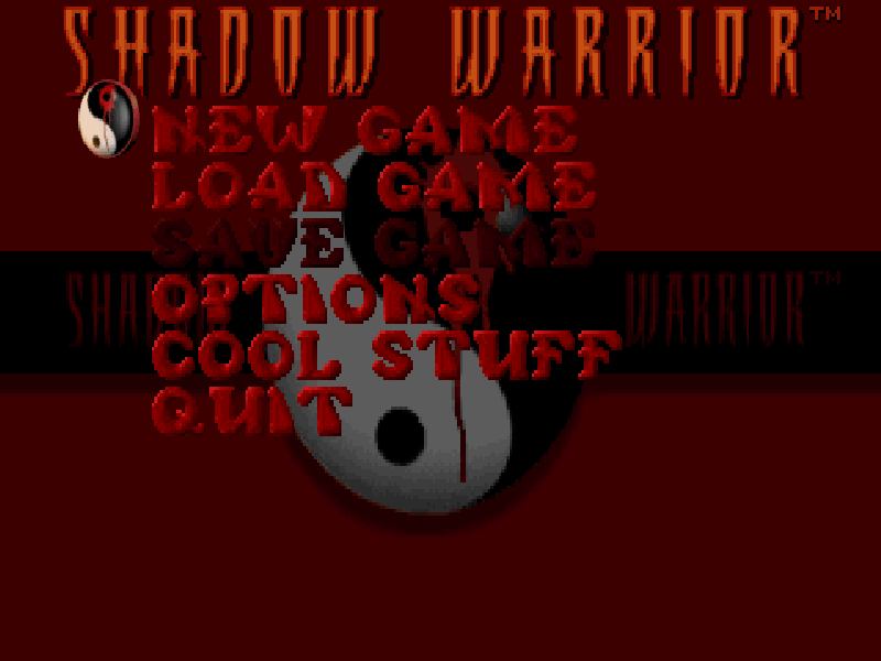 Shadow Warrior (Windows) screenshot: Main menu