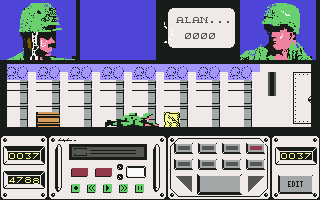 Combat Course (Commodore 64) screenshot: Climbing on Level 2 (Risk)