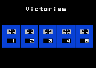 Spitfire Ace (Atari 8-bit) screenshot: 5 victories
