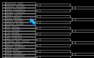 I Play: 3D Tennis (DOS) screenshot: Chart (VGA)