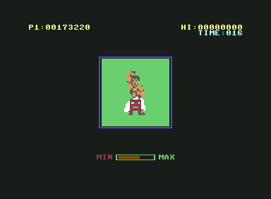 Street Fighter (Commodore 64) screenshot: Bonus Stage