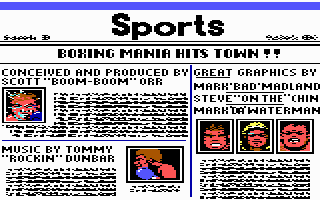 Star Rank Boxing II (DOS) screenshot: Introduction and part of the credits (Tandy/PCjr)