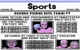 Star Rank Boxing II (DOS) screenshot: Introduction sequence and credits (CGA)
