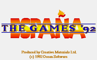 The Games '92 - España (DOS) screenshot: Title screen.