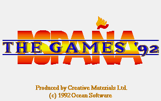 The Games '92: España (DOS) screenshot: Title screen.