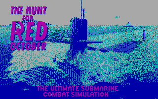 The Hunt for Red October (DOS) screenshot: Title screen (CGA)