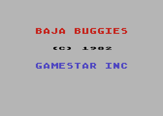 Baja Buggies (Atari 8-bit) screenshot: Title Screen