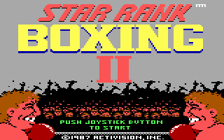 Star Rank Boxing II (DOS) screenshot: Title screen (Tandy/PCjr)