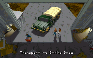 Strike Commander (DOS) screenshot: Getting ready for a new campaign.