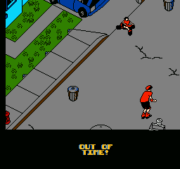 Rollerblade Racer (NES) screenshot: Ran out of time.