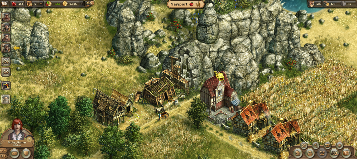 Anno Online (Browser) screenshot: A special building to produce diamonds for the in-game shop