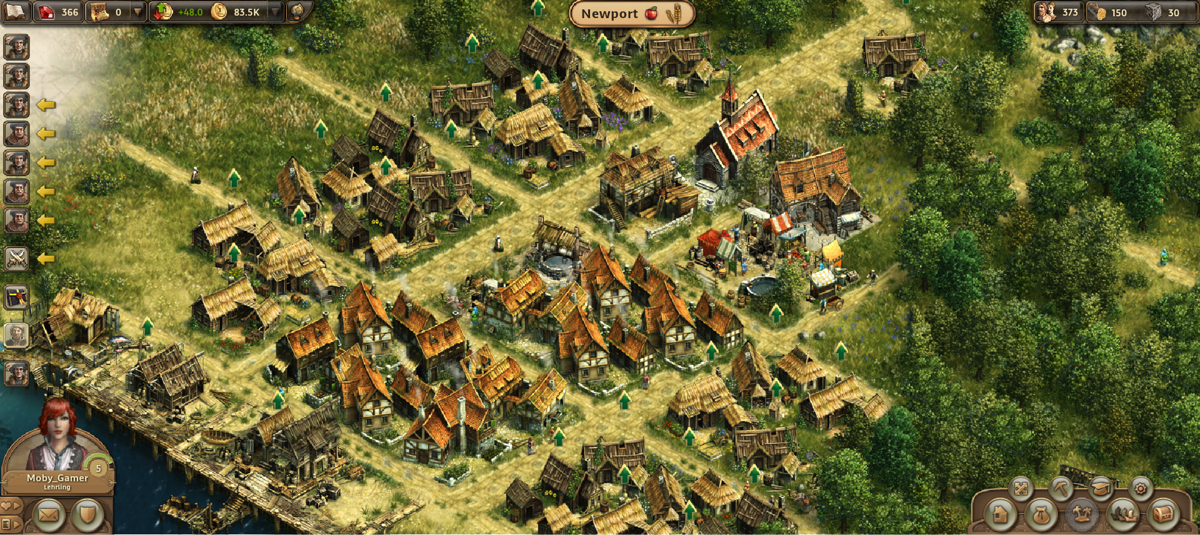 Anno Online (Browser) screenshot: The city is growing