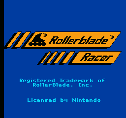 Rollerblade Racer (NES) screenshot: Title screen