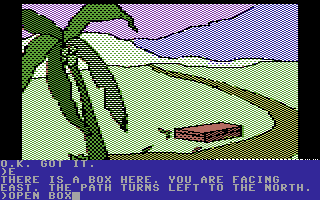 Death in the Caribbean (Commodore 64) screenshot: A box.