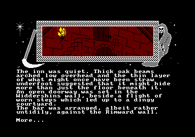 The Colour of Magic (Amstrad CPC) screenshot: After you stand up