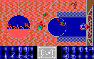 The Basket Manager (DOS) screenshot: You are near the opposite basket (EGA/VGA).