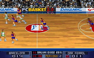 PC Basket 2.0 (DOS) screenshot: Analyzing the situation