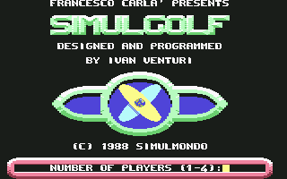Simulgolf (Commodore 64) screenshot: Title Screen