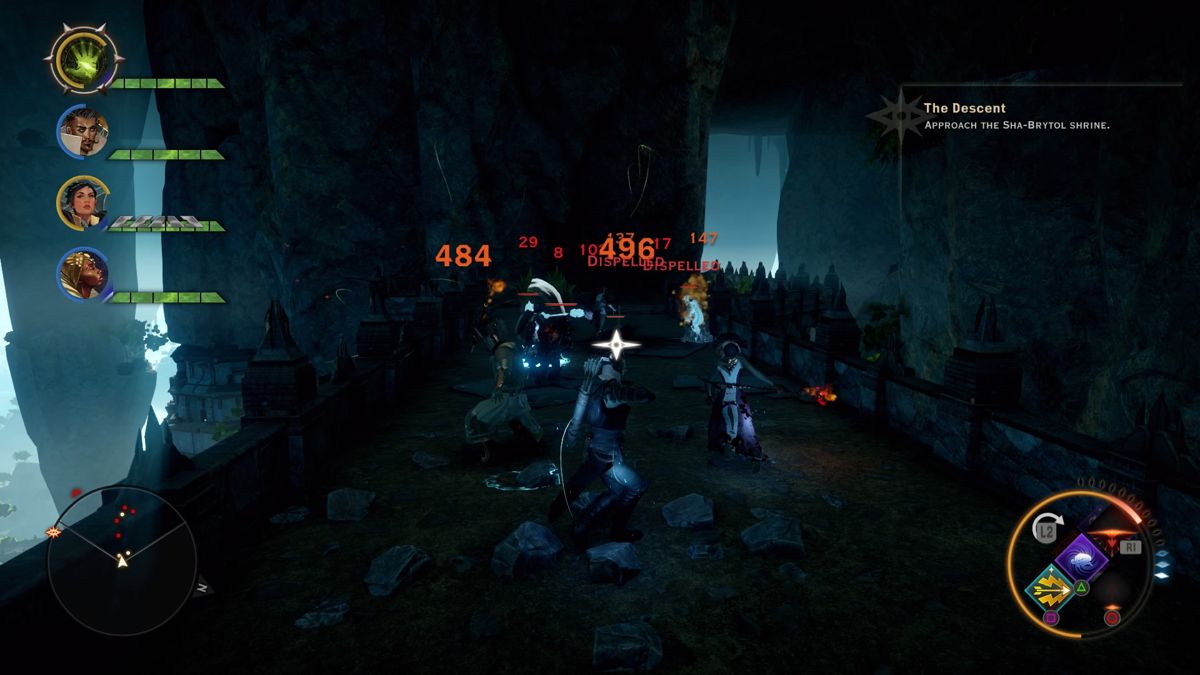 Dragon Age: Inquisition - The Descent (PlayStation 4) screenshot: After coming this far, those few fanatics still left standing are not enough to stop us