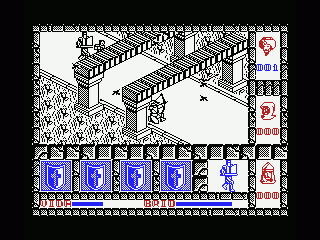 El Cid (MSX) screenshot: Be careful... don't get hit by arrows
