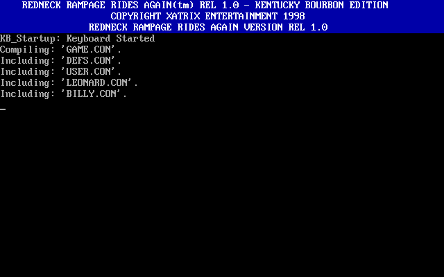 Redneck Rampage Rides Again (DOS) screenshot: Game loading