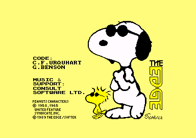 Snoopy: The Cool Computer Game (Amstrad CPC) screenshot: Credits