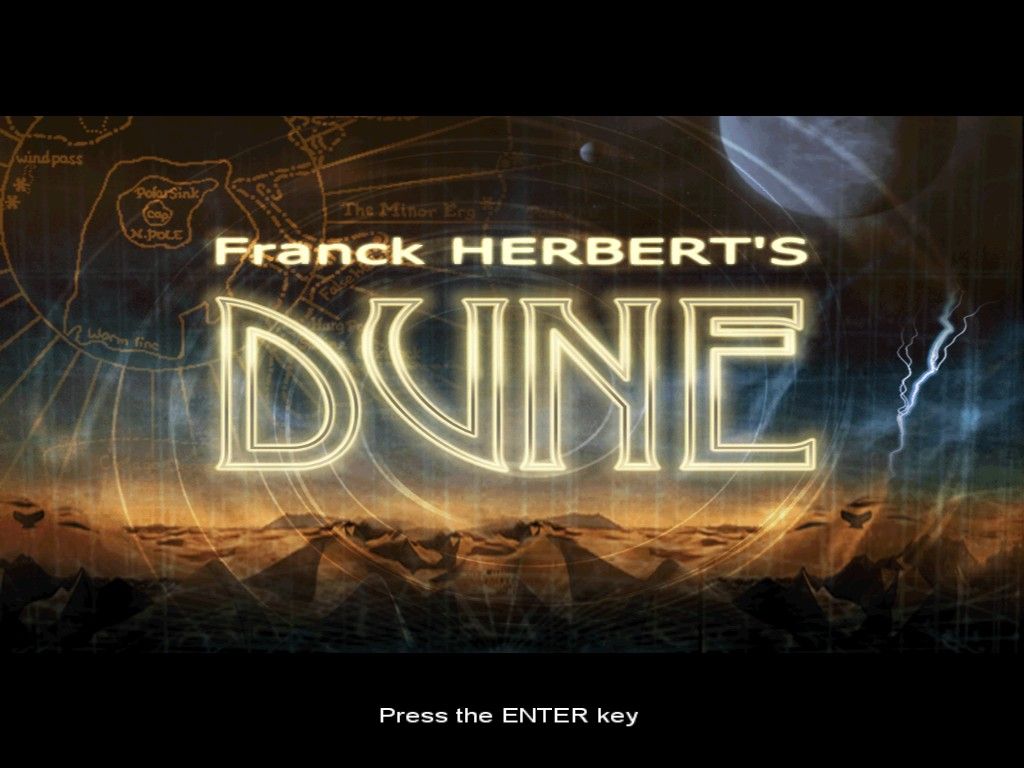 Frank Herbert's Dune (Windows) screenshot: Title screen - with typo :)