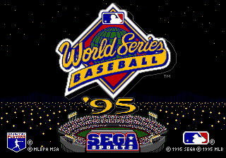World Series Baseball '95 (Genesis) screenshot: Title screen